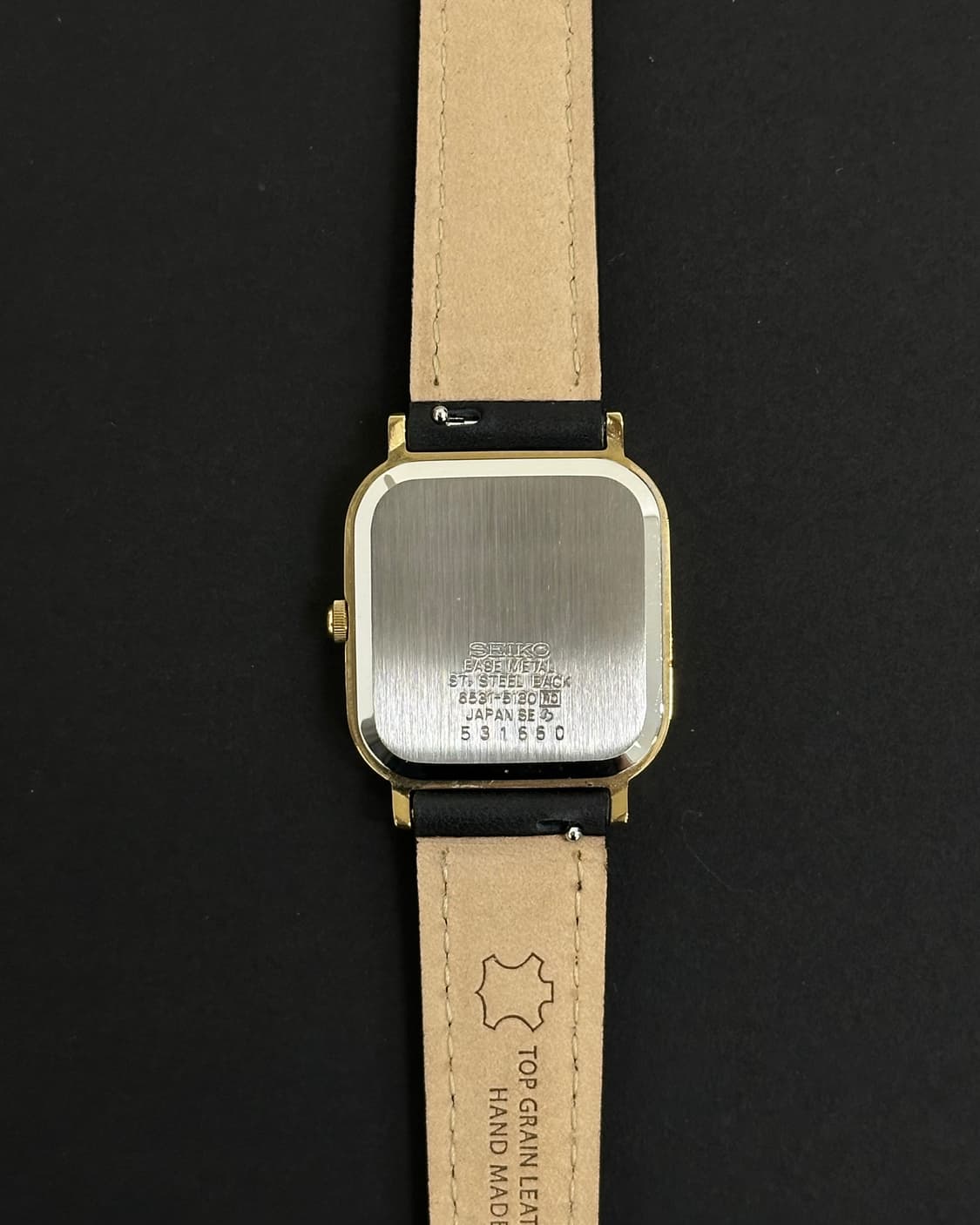 세이코 탱크 골드 베젤 쿼츠 시계 상품이미지6