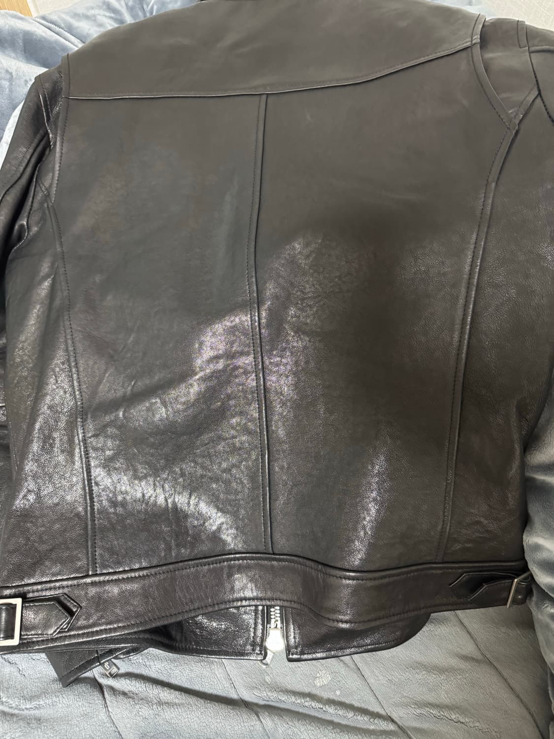 급처 도프제이슨 프리미엄 램스킨 베지터블 싱글 자켓 M 상품이미지7