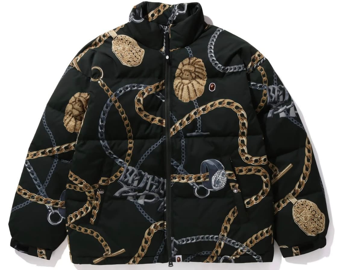 베이프 BAPE Jewels Down Jacket Green L 상품이미지7