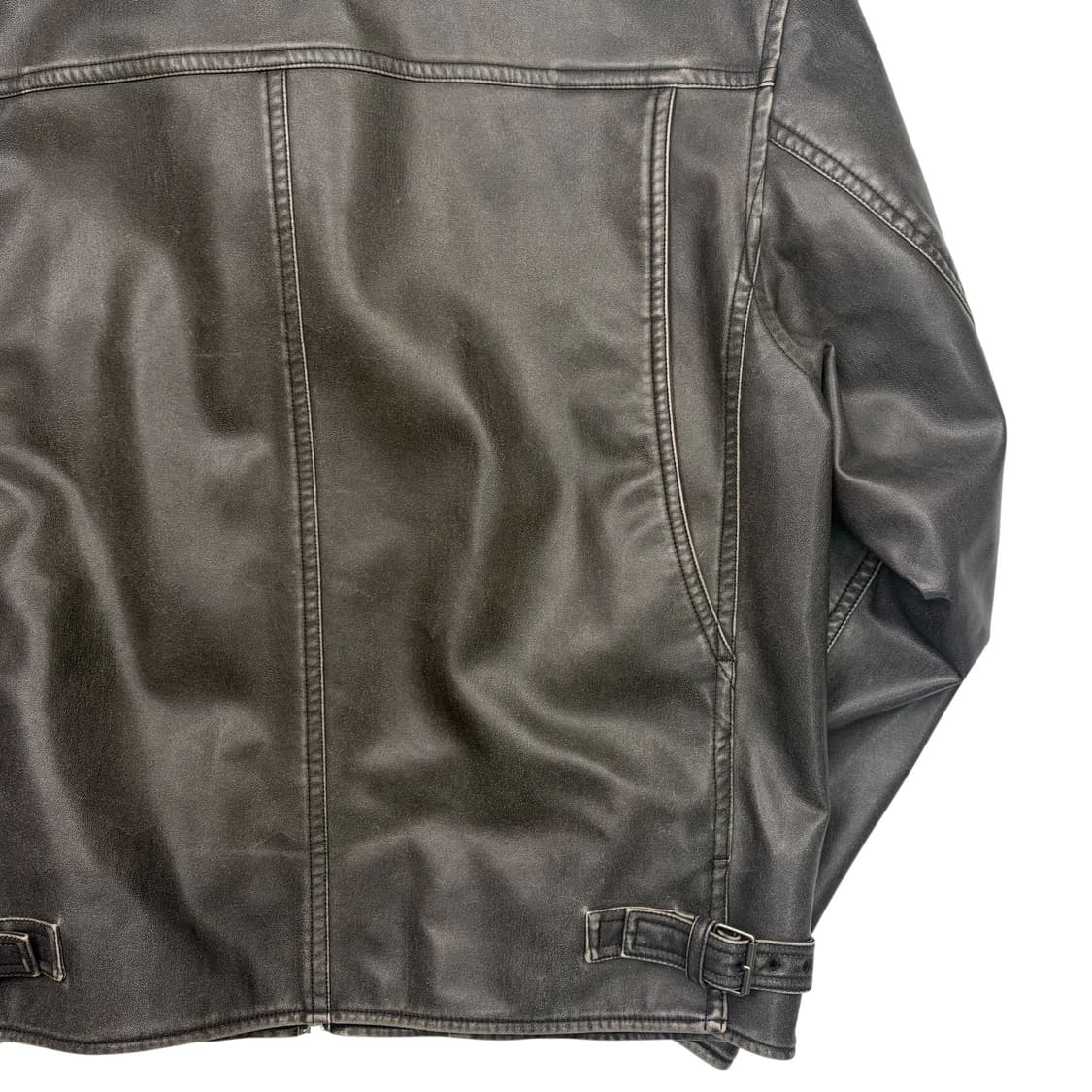 인사일러스 워시드 에코 레더 자켓 L 상품이미지6