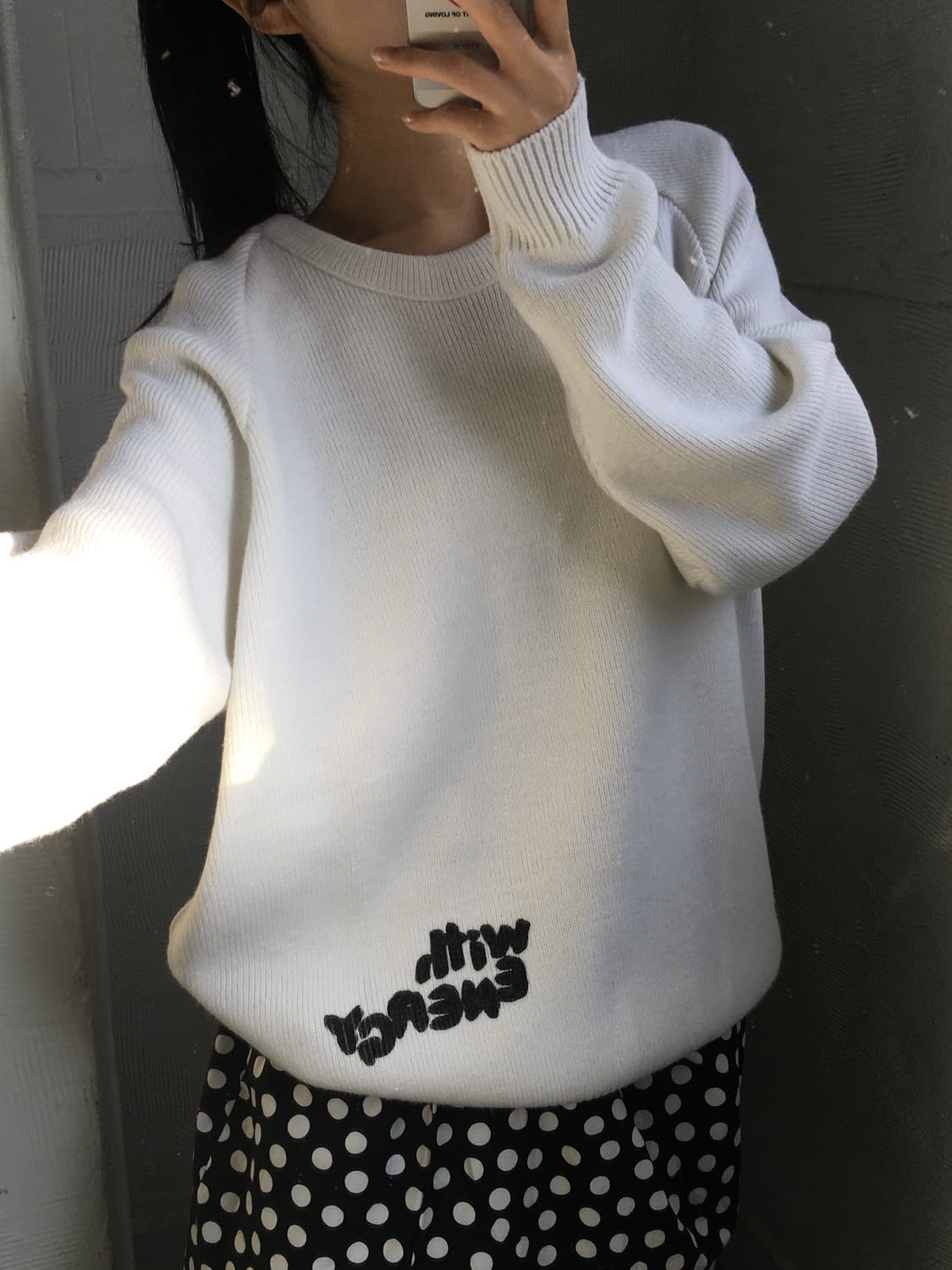 Comme des Garcons 꼼데가르송 아이보리 레터링 니트 상품이미지3