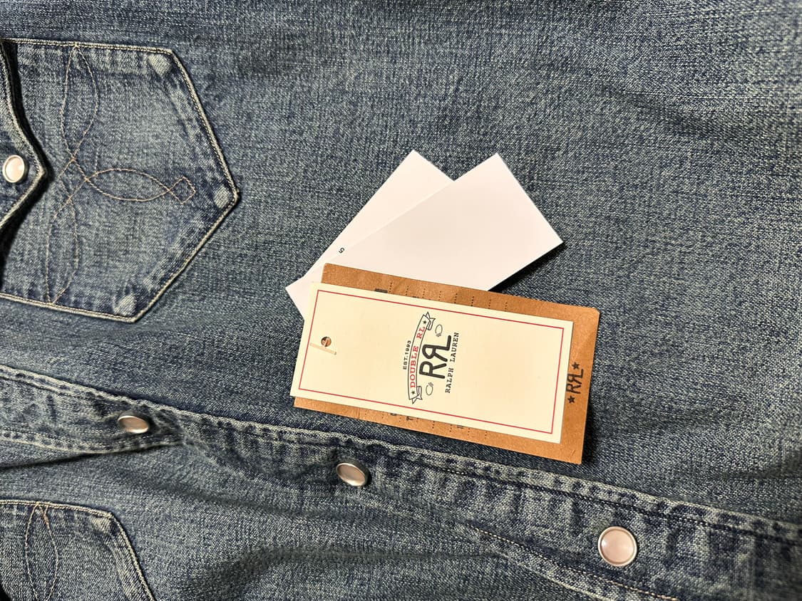 rrl 웨스턴데님셔츠 다크워시 m 상품이미지6