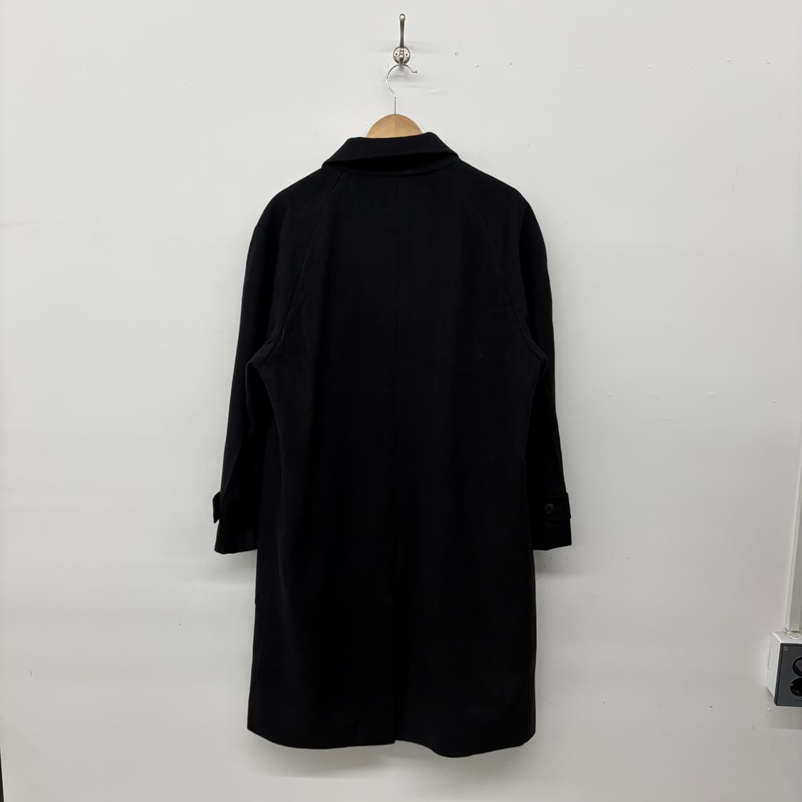 빈티지 캐시미어 100% 블랙 롱 코트 남/M 상품이미지4