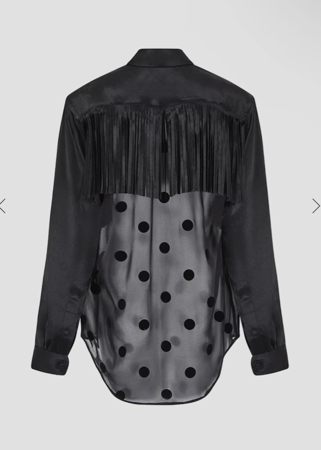 마틴 로즈 블랙 프린지 셔츠 상품이미지2