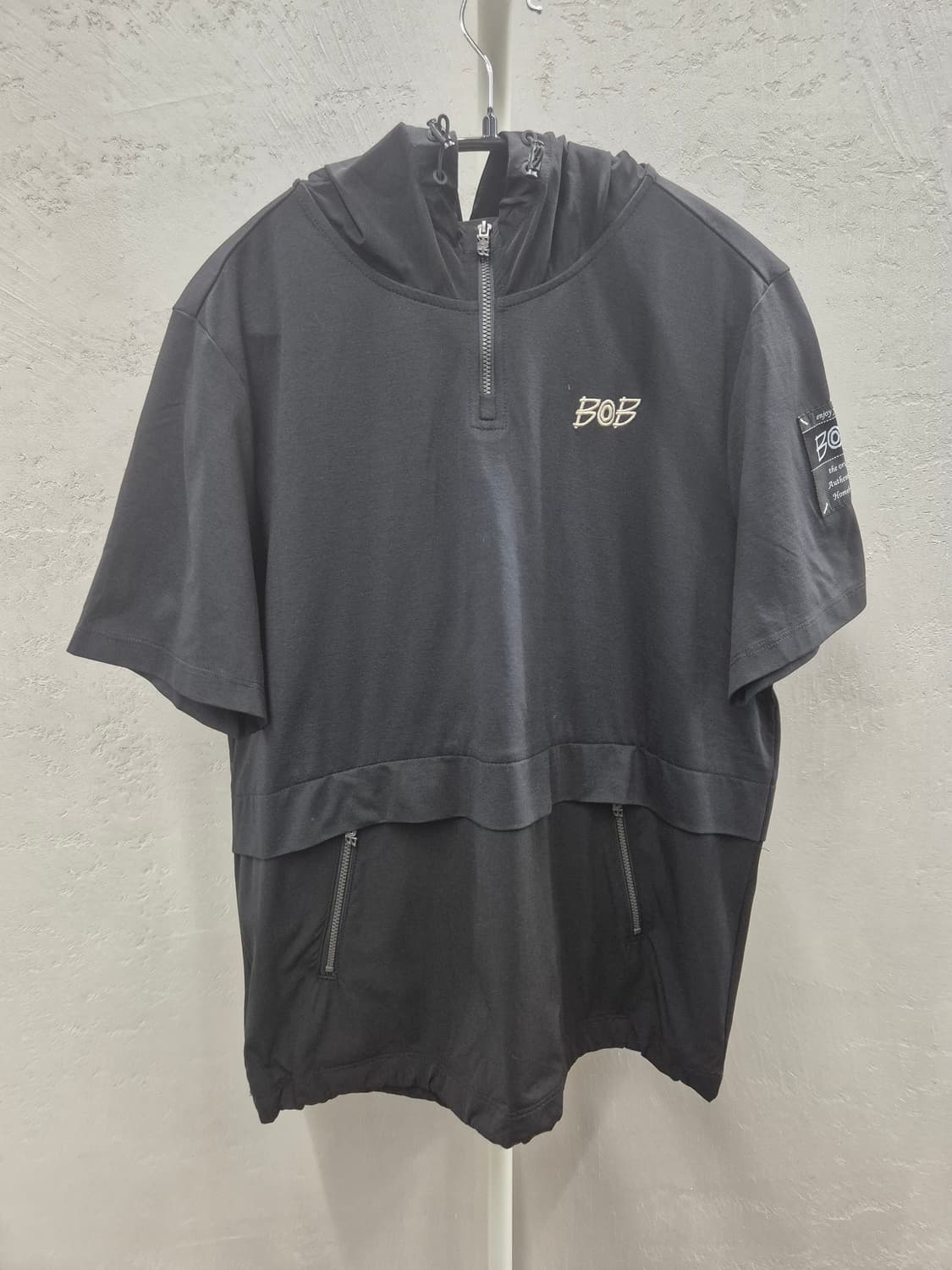 BoB 후드반팔티 블랙 M 상품이미지2