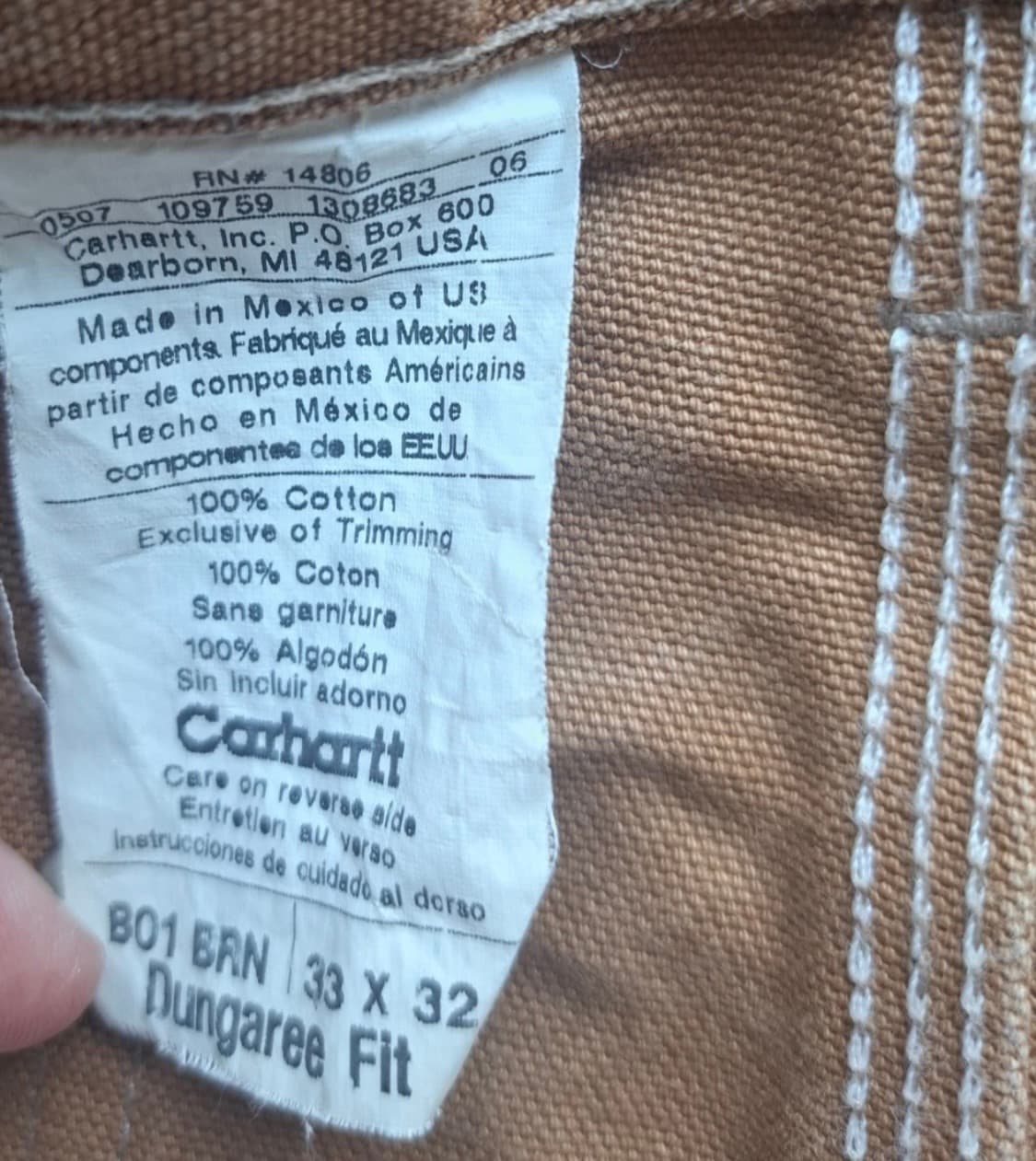 [33]빈티지 칼하트 더블니 B01 BRN 상품이미지4
