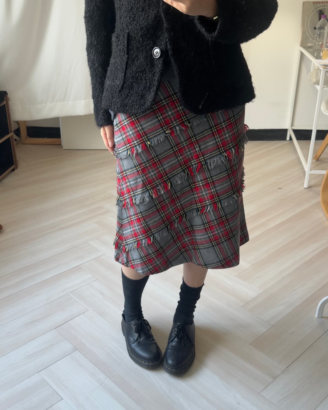 [HARTFORD] Wool 90% Check Skirt 상품이미지9
