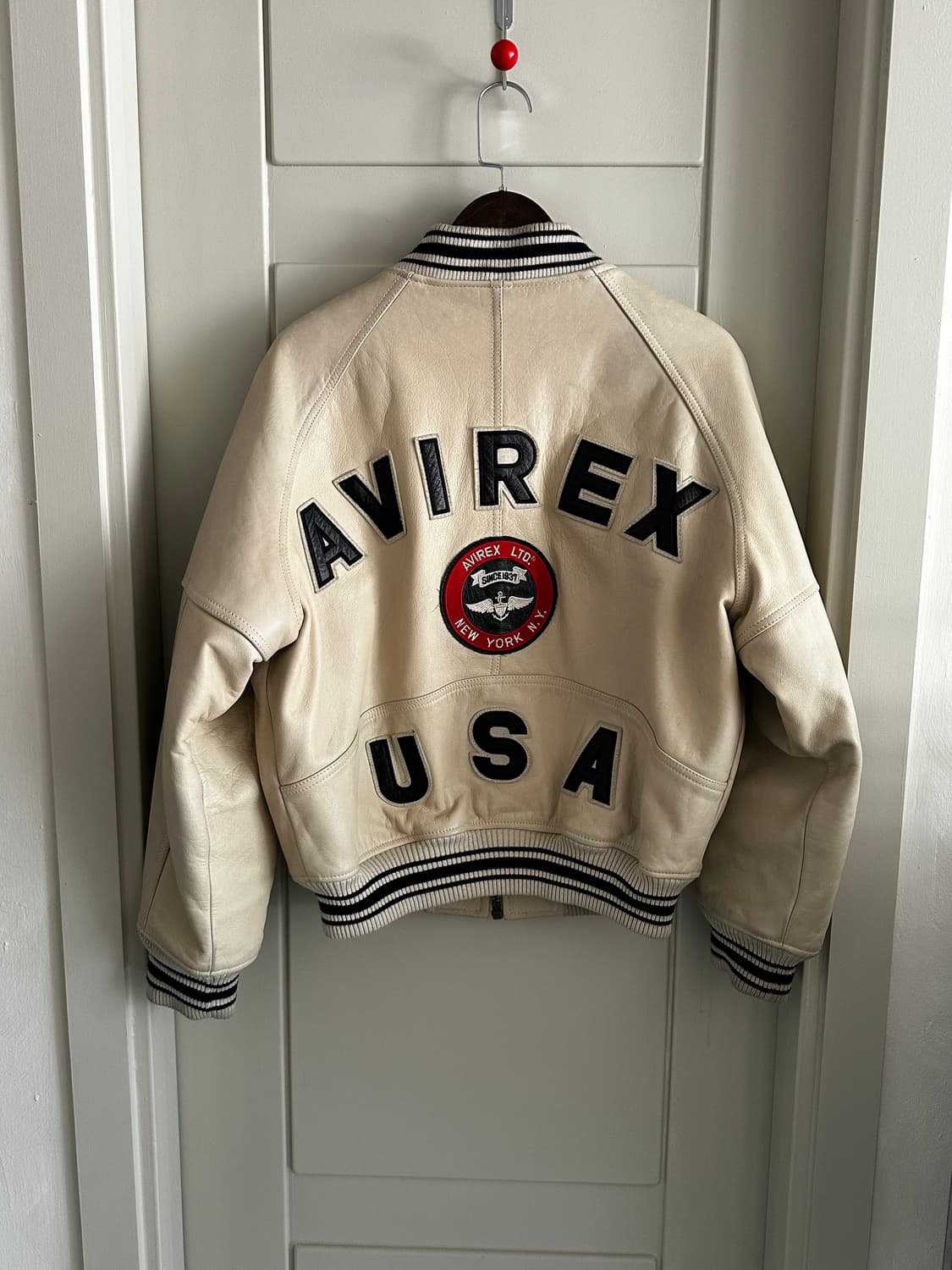 00‘s Avirex 아비렉스 레더 바시티 자켓  상품이미지5