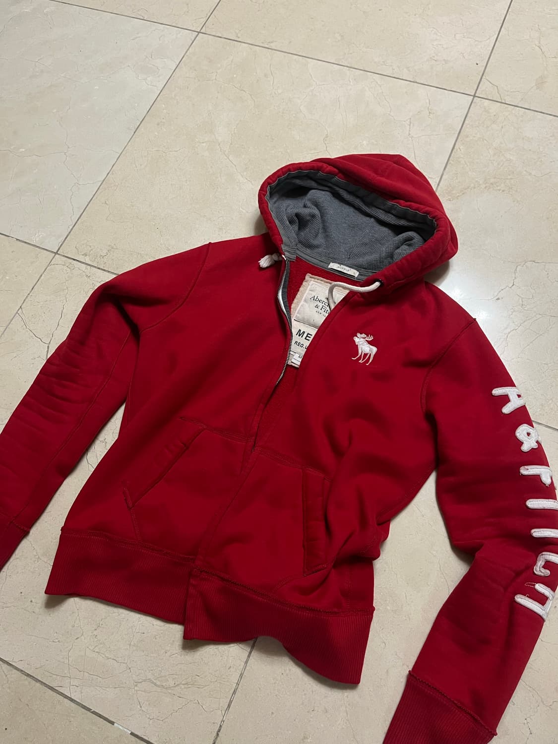 아베크롬비 후드집업 레드(M) 상품이미지1
