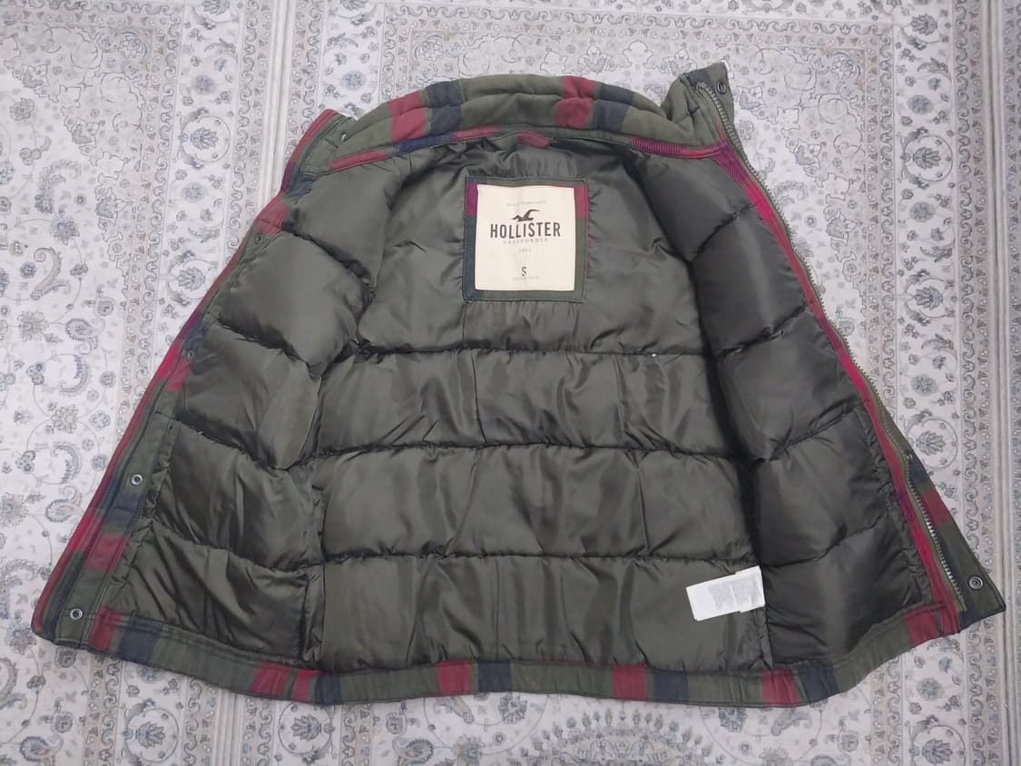 홀리스터 클래식 체크 덕다운 패딩 조끼 S (크게나옴) 상품이미지2