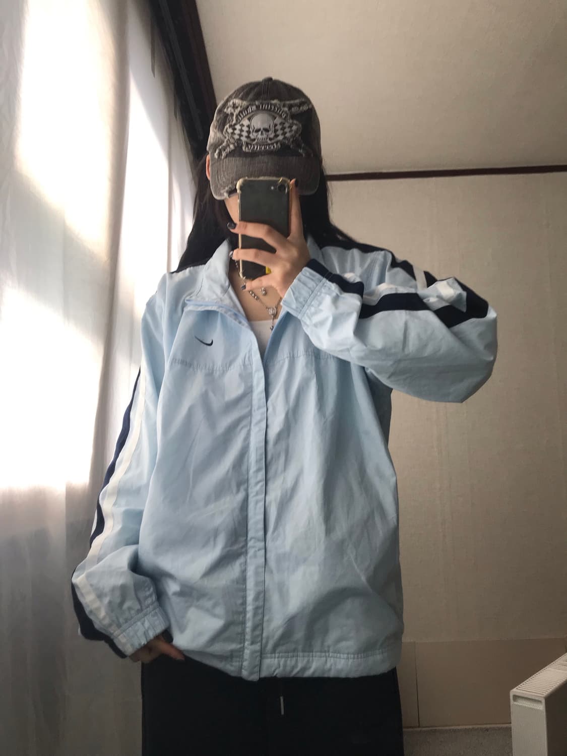 나이키 00s 연하늘 오버핏 바람막이 상품이미지7