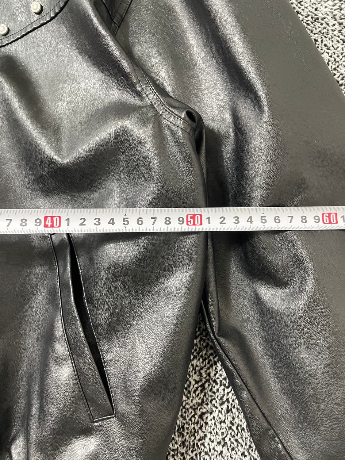 빈티지9. HENDER 가죽자켓 버튼 포인트 레더 라이더 상품이미지6