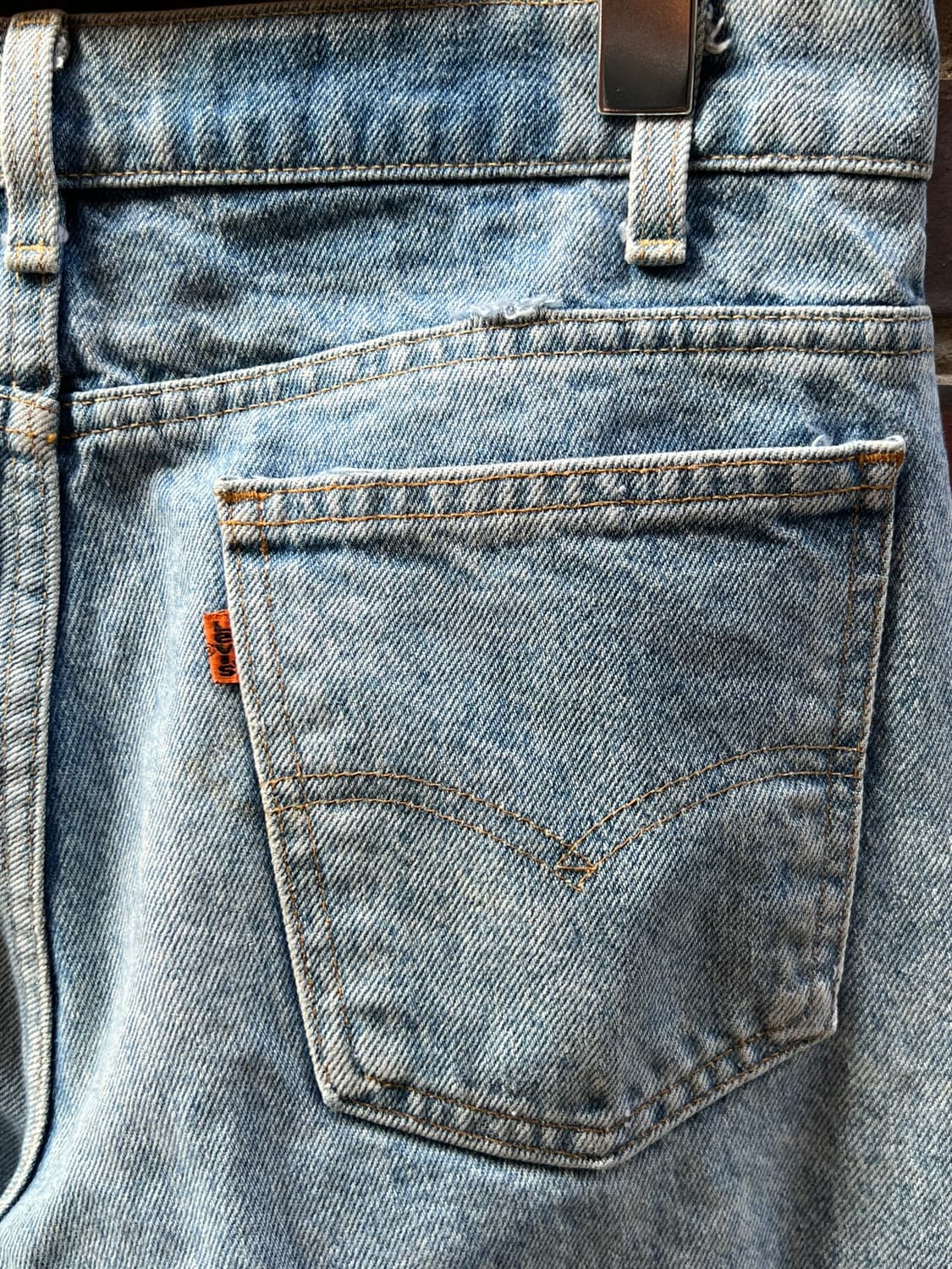 90's [33x30] 리바이스 509 오렌지탭 USA 빈티지 데님 팬츠 상품이미지9