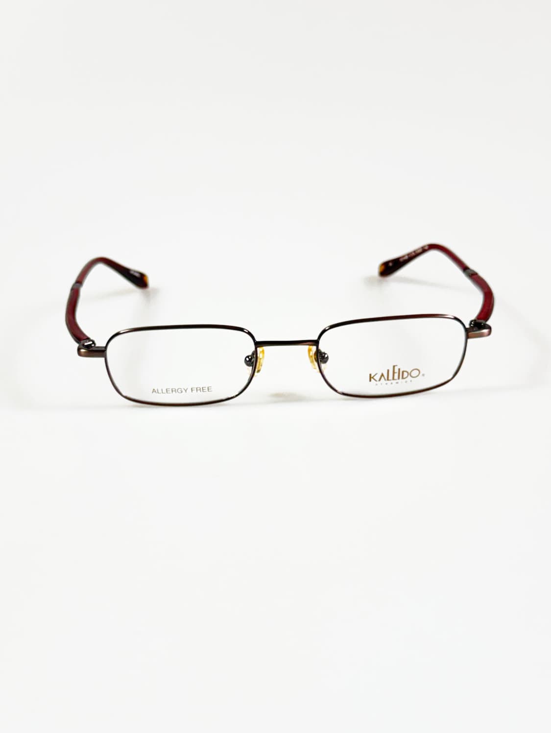 90s KALEIDO 슬림 스퀘어 메탈 프레임 빈티지 안경 상품이미지2