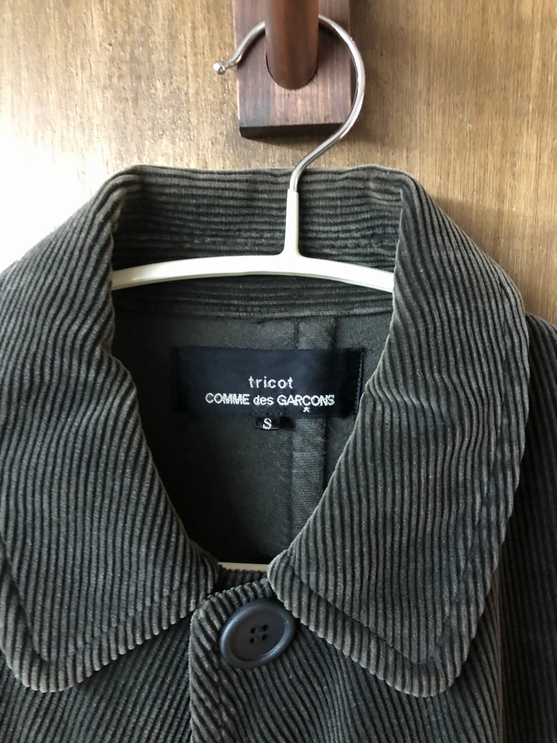 Comme des garcons tricot 코듀로이 셔링 코트 s 상품이미지4