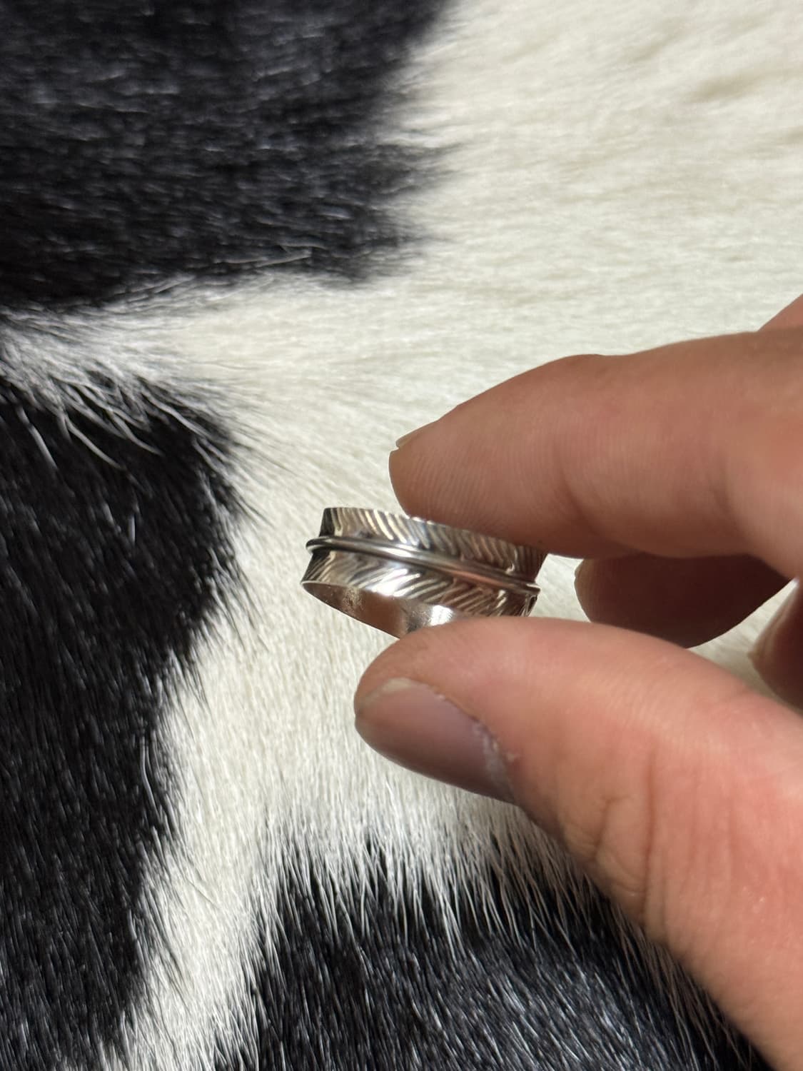 웨스턴 깃털 반지 925 실버 상품이미지3