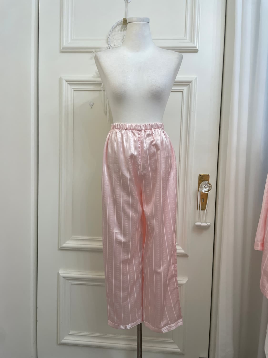 pink embroidery point pajama set(size-M) 상품이미지6
