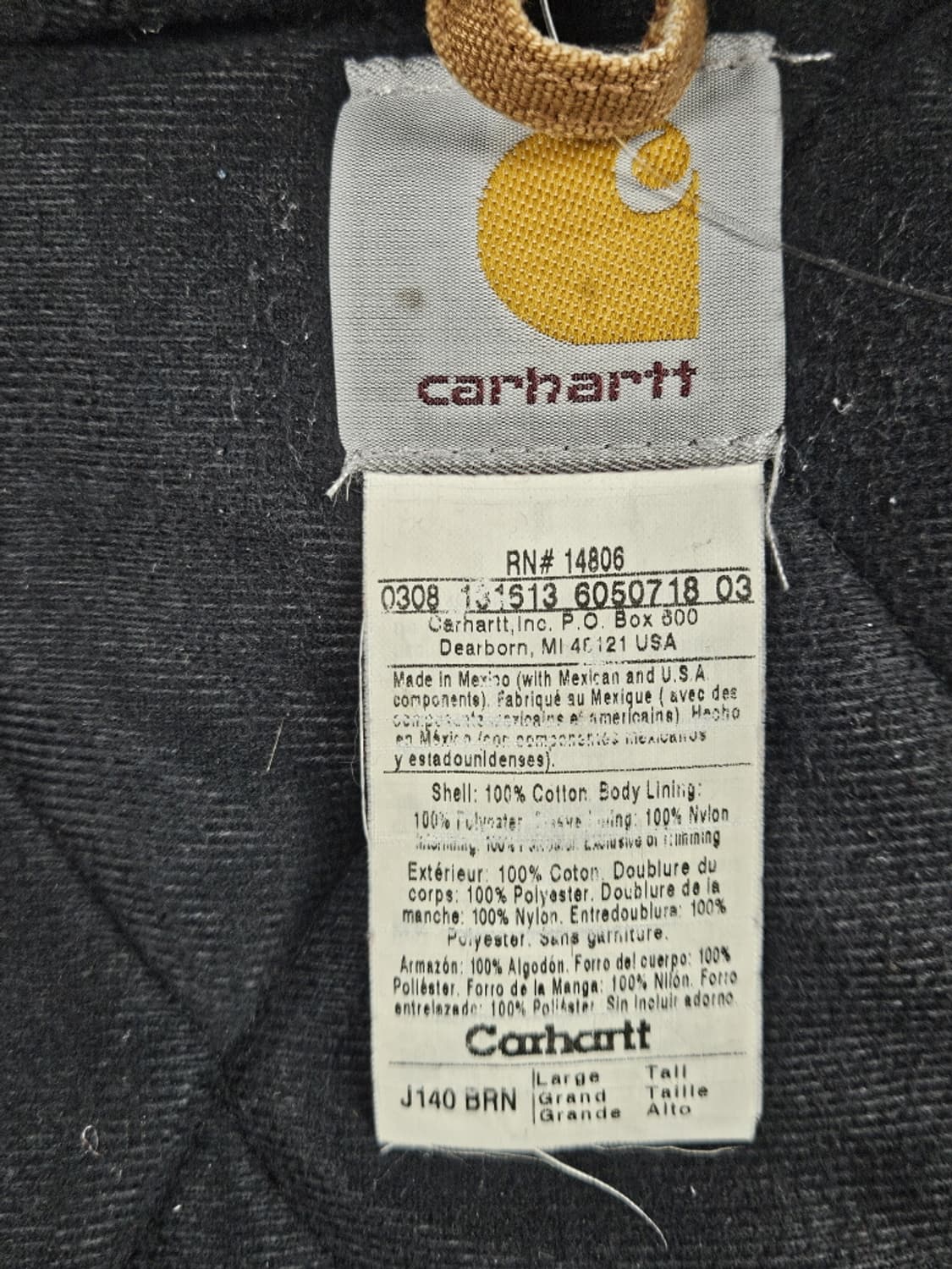 칼하트 J140 덕 캔버스 액티브 워크 자켓 ( L ) / 10487 상품이미지9