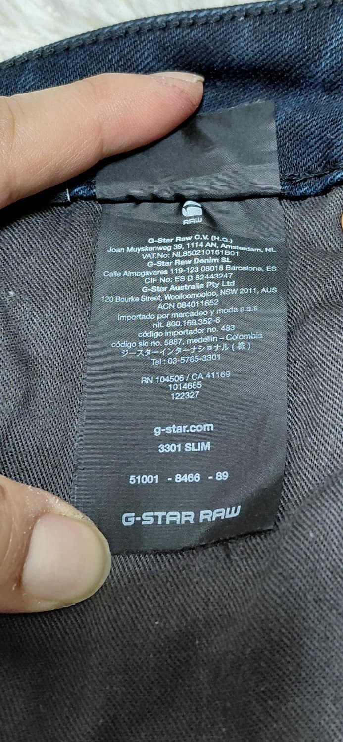 G-Star RAW 3301 슬림 데님 27 상품이미지7