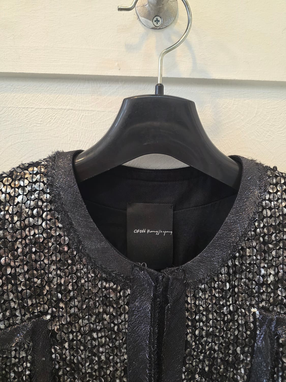 오브제 강진경  스팽글 실크블랙 자켓 상품이미지1