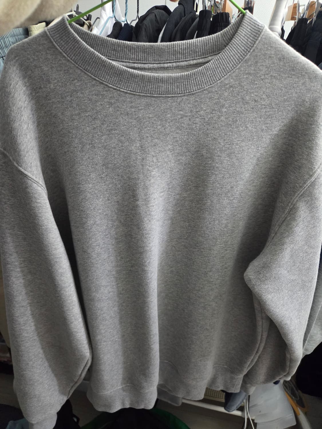 지오다노 기모 맨투맨 M 그레이 상품이미지1