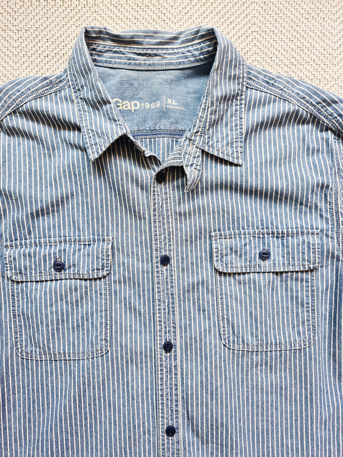 갭 히코리 데님 워크셔츠 XL  상품이미지1