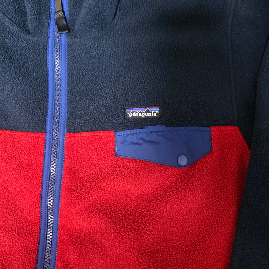 [XL] 빈티지 파타고니아 신칠라 스냅 후드 풀집업 레드/네이비 상품이미지2