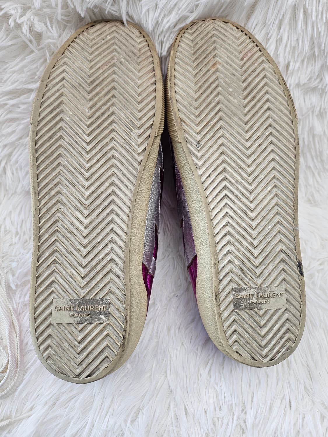 생로랑 여성 메탈릭 핑크 스니커즈 38 상품이미지7