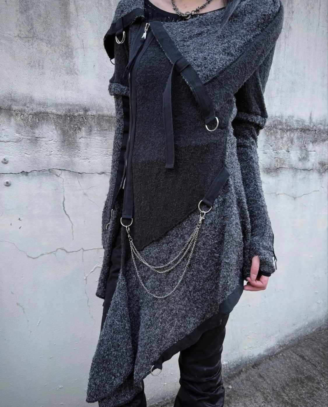 V-kei Style Layered Detail Cardigan 상품이미지2