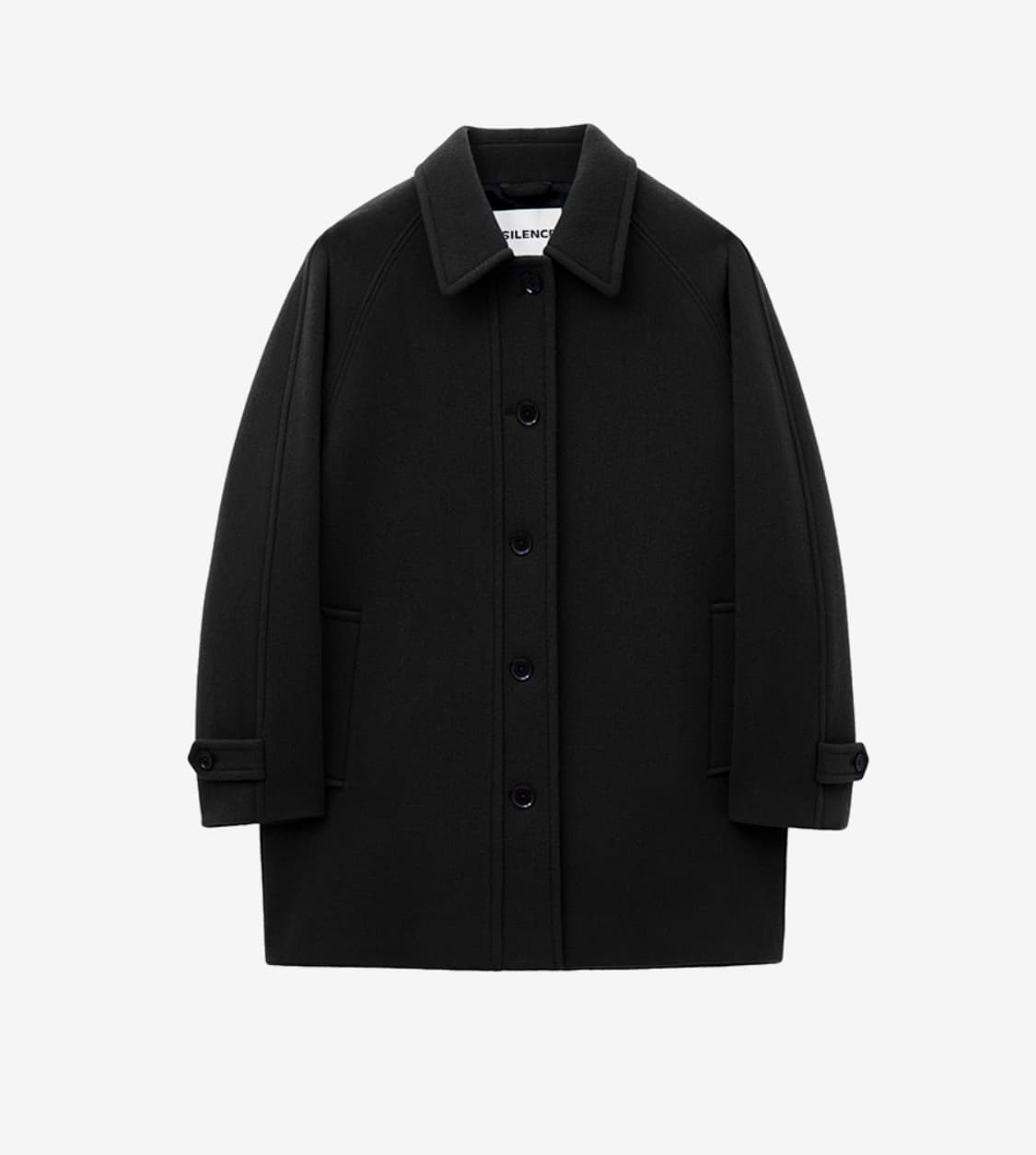 인사일런스 우먼 소프트 하프 발마칸 코트 블랙 S 상품이미지1