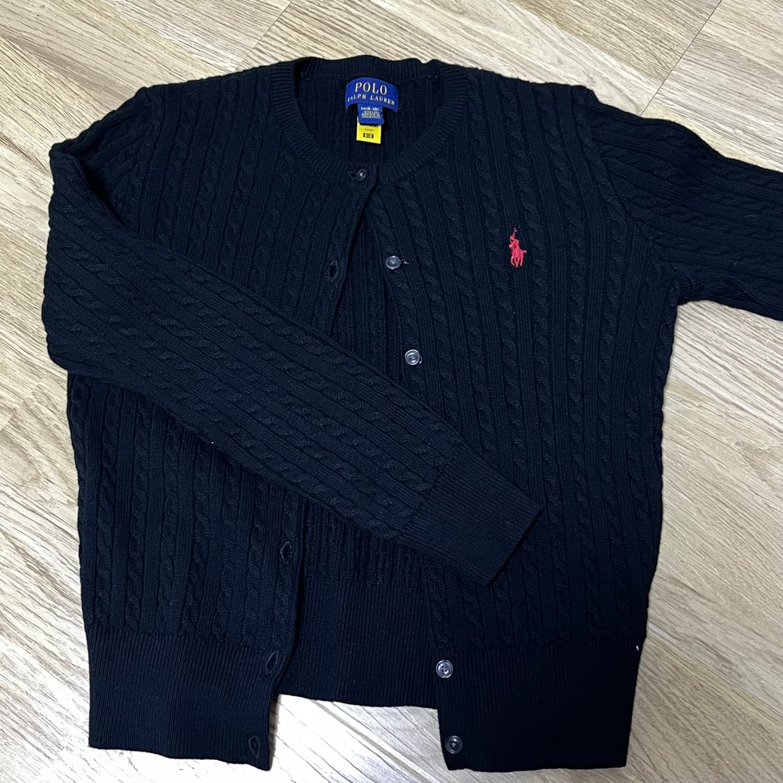 폴로 가디건 블랙 상품이미지1