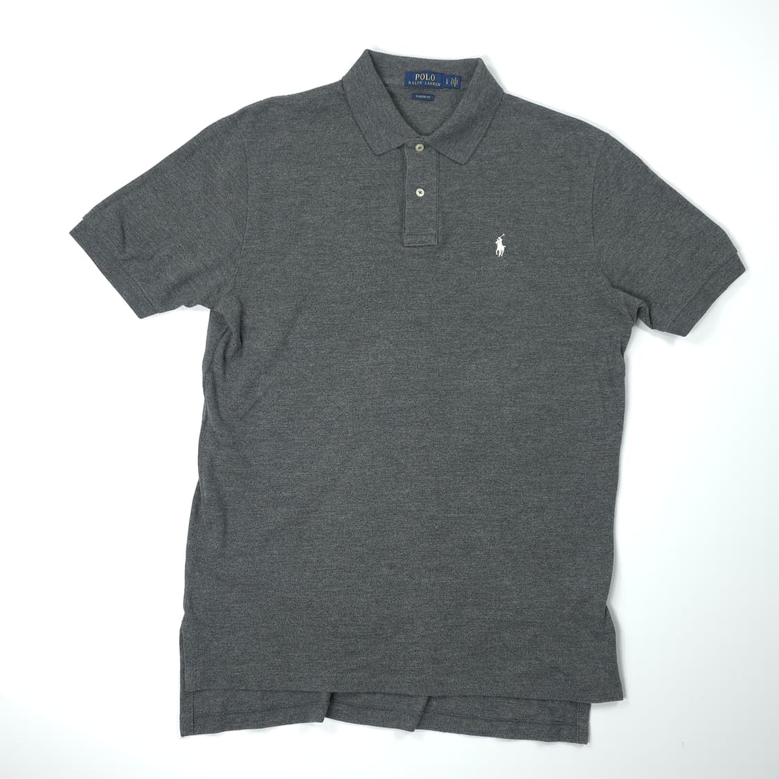 폴로 랄프로렌 클래식핏 코튼 카라반팔티 그레이 (L) 상품이미지1