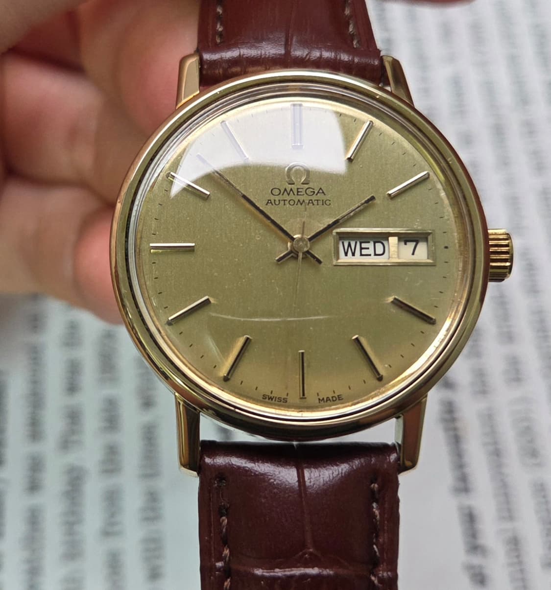 빈티지 오메가 씨마스터 데이데이트 올금장 샴골판 오토매틱 상품이미지10