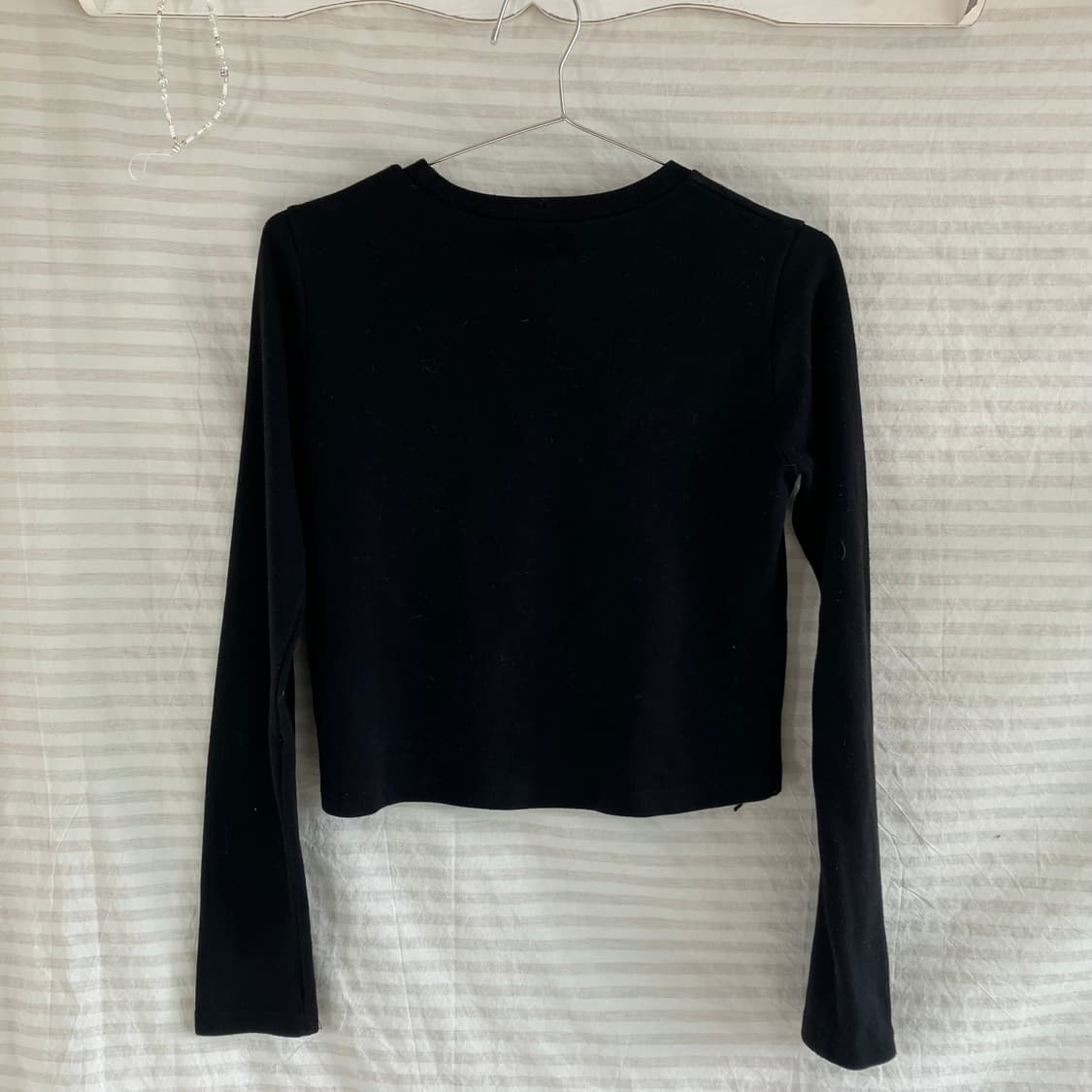 빈티지 블랙 감성 프린팅 크롭 긴팔 980 y2k 스트릿 갸루 펑키 일본 상품이미지2