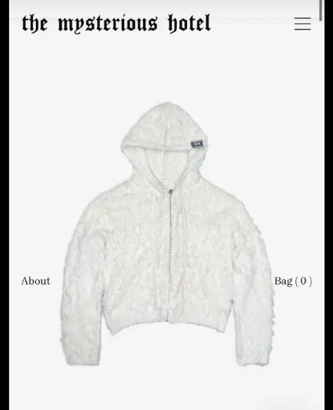 더미스테리어스호텔 미스테리어스호텔 화이트 아이보리 푸들 후드집업 상품이미지1