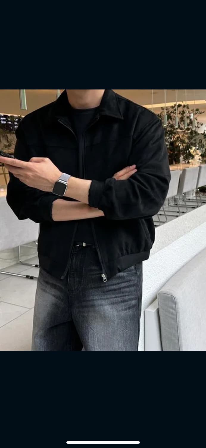 크롭 스웨이드 자켓 상품이미지1