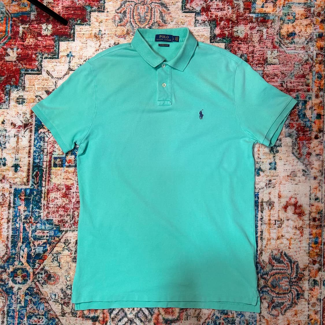 [L] 폴로 랄프로렌 에메랄드 포니 로고 카라 반팔 상품이미지1