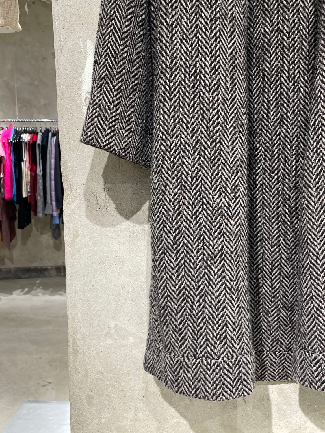 비비안 웨스트우드 앵글로마니아 헤링본 논 버튼 울 코트 상품이미지4