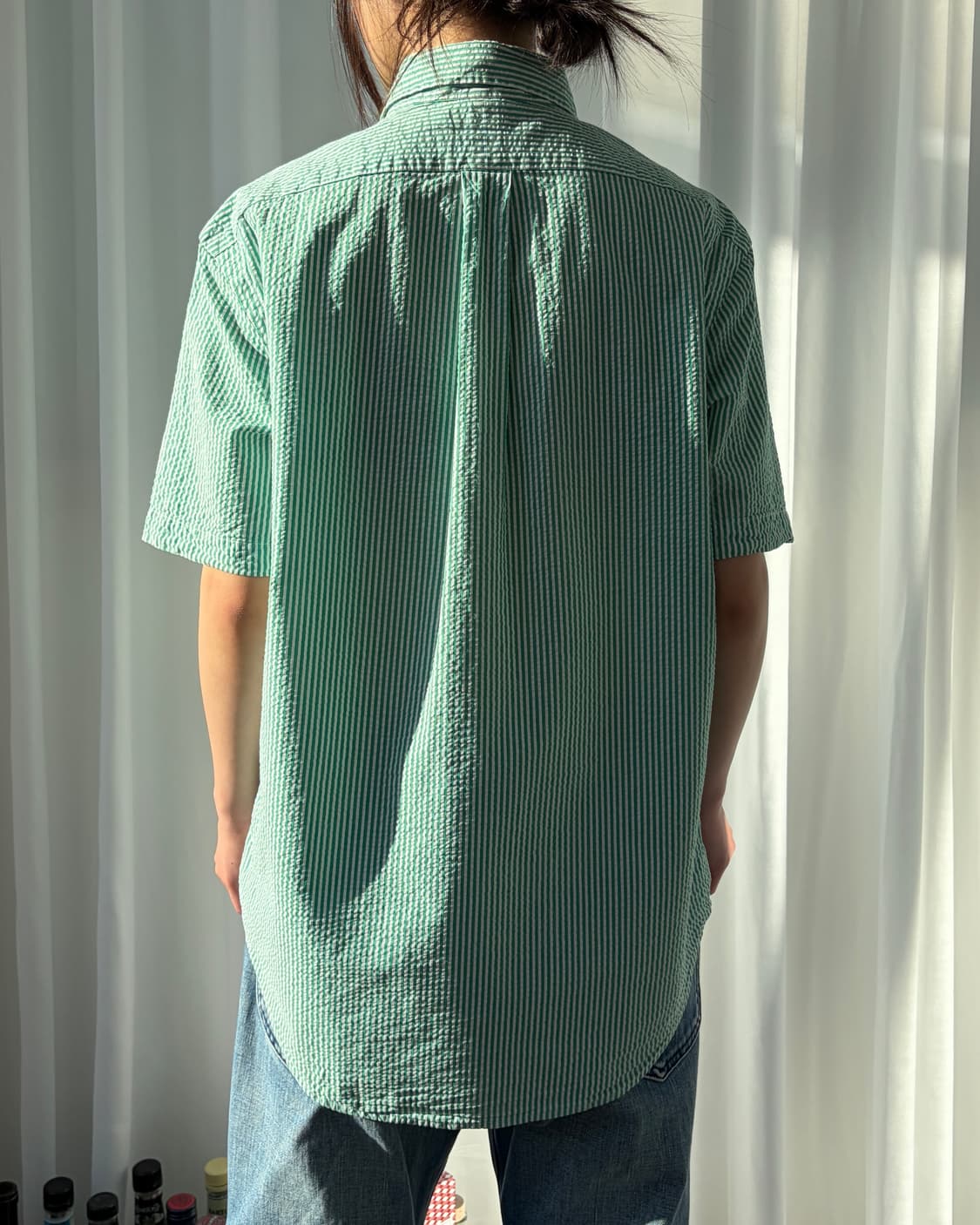 [M]폴로 랄프로렌 시어서커 클래식핏 스트라이프 반팔 셔츠 상품이미지4