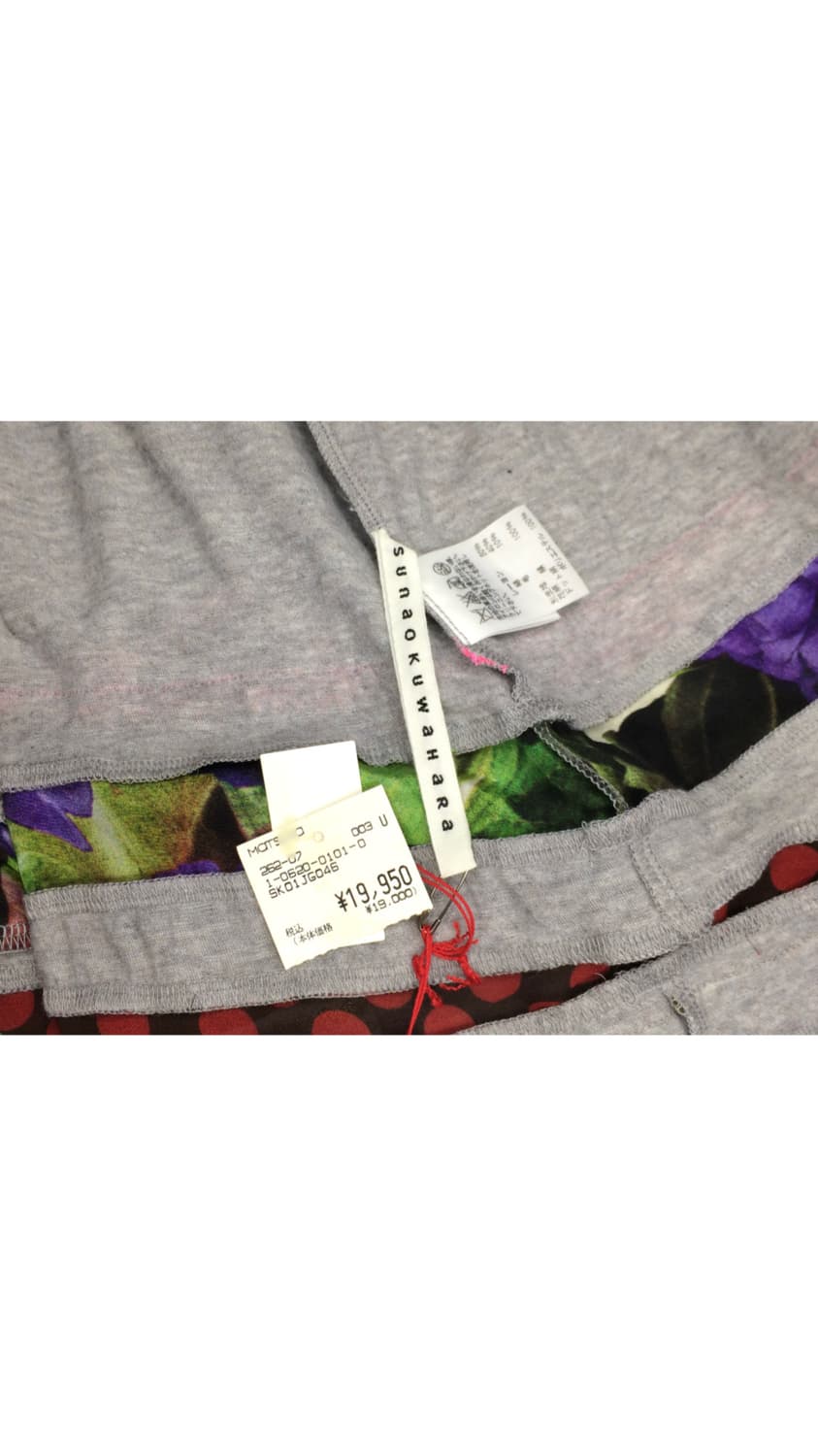 스나오 쿠와하라 에스닉 패치 그레이 스커트 상품이미지3