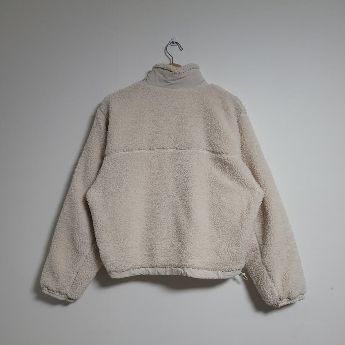 (M) SPAO 스파오 아이보리 양털 뽀글이 플리스 자켓 상품이미지4