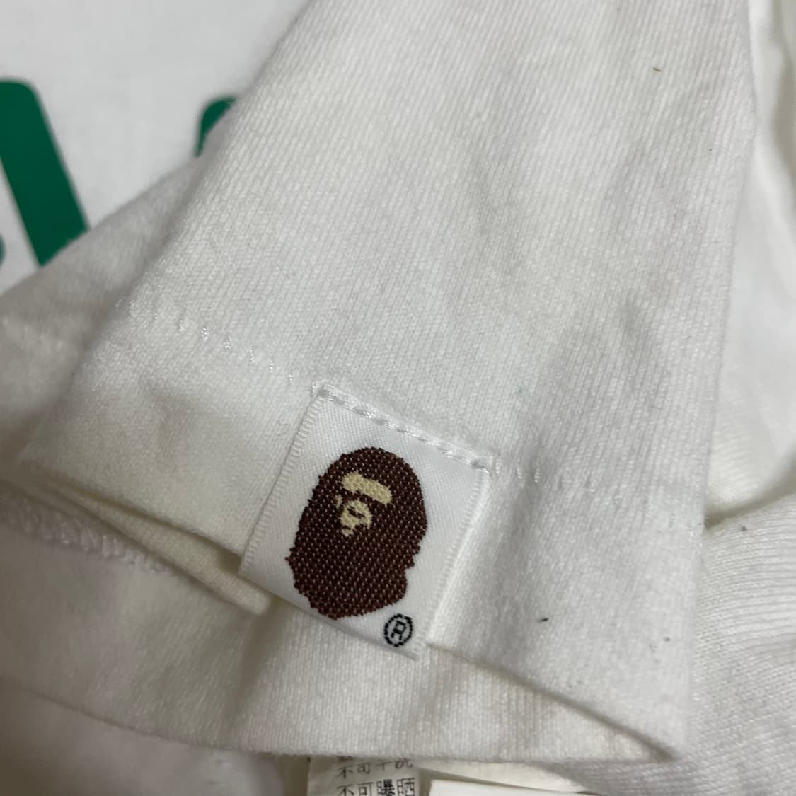 M) 베이프 고 에이프 텍스트 그래픽 반팔 티셔츠 상품이미지8