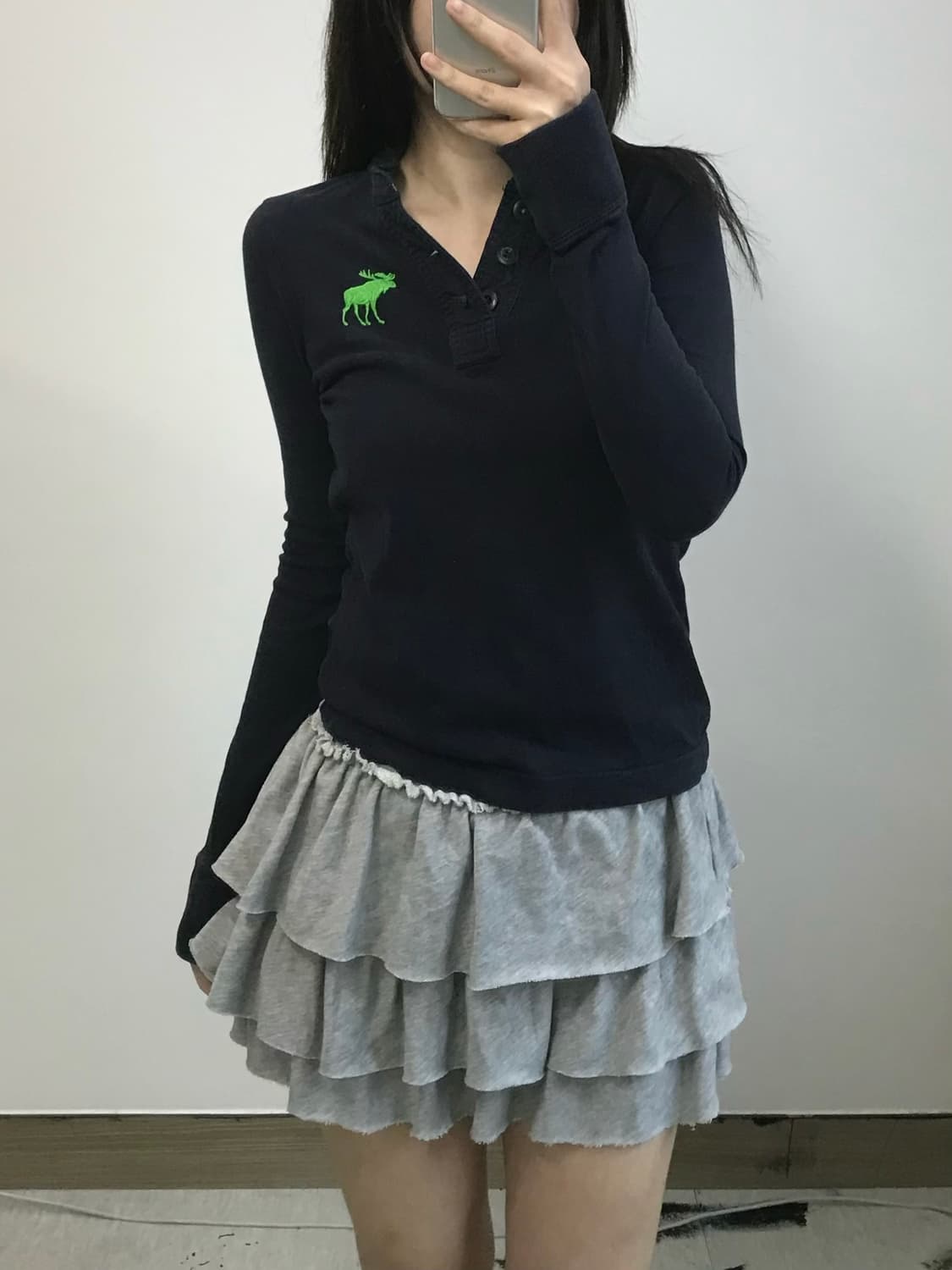 아베크롬비 순록 버튼 롱슬리브 티셔츠 상품이미지1