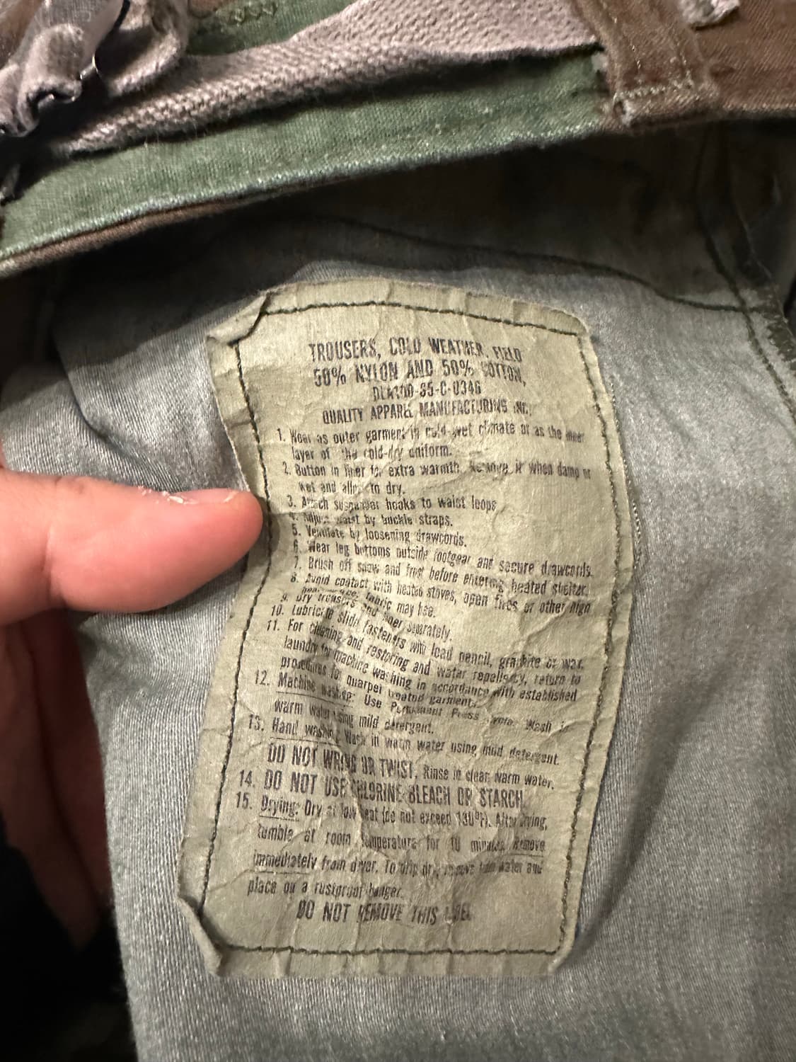 빈티지 80s 미군 m65 우드랜드 필드팬츠  상품이미지4