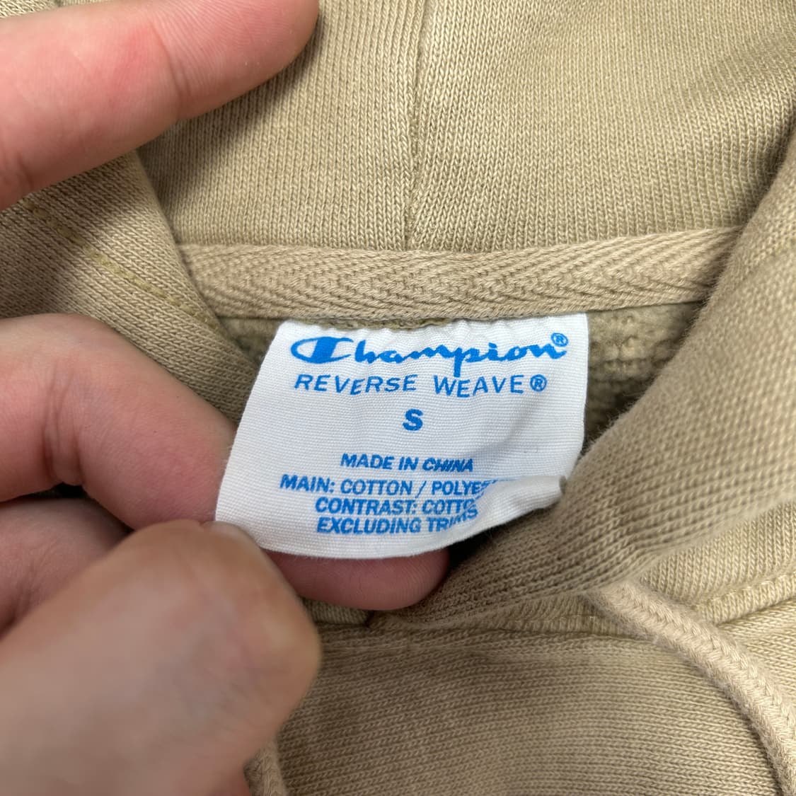 챔피온 베이지 리버스위브 후드티(S) 상품이미지2