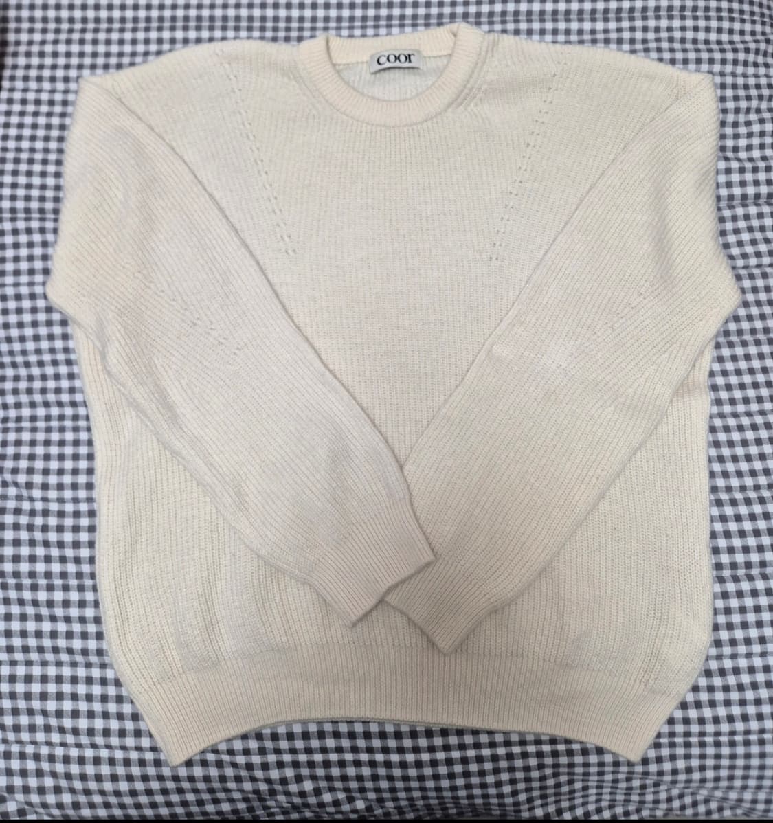 쿠어 메리노 울 크루넥 니트 상품이미지4