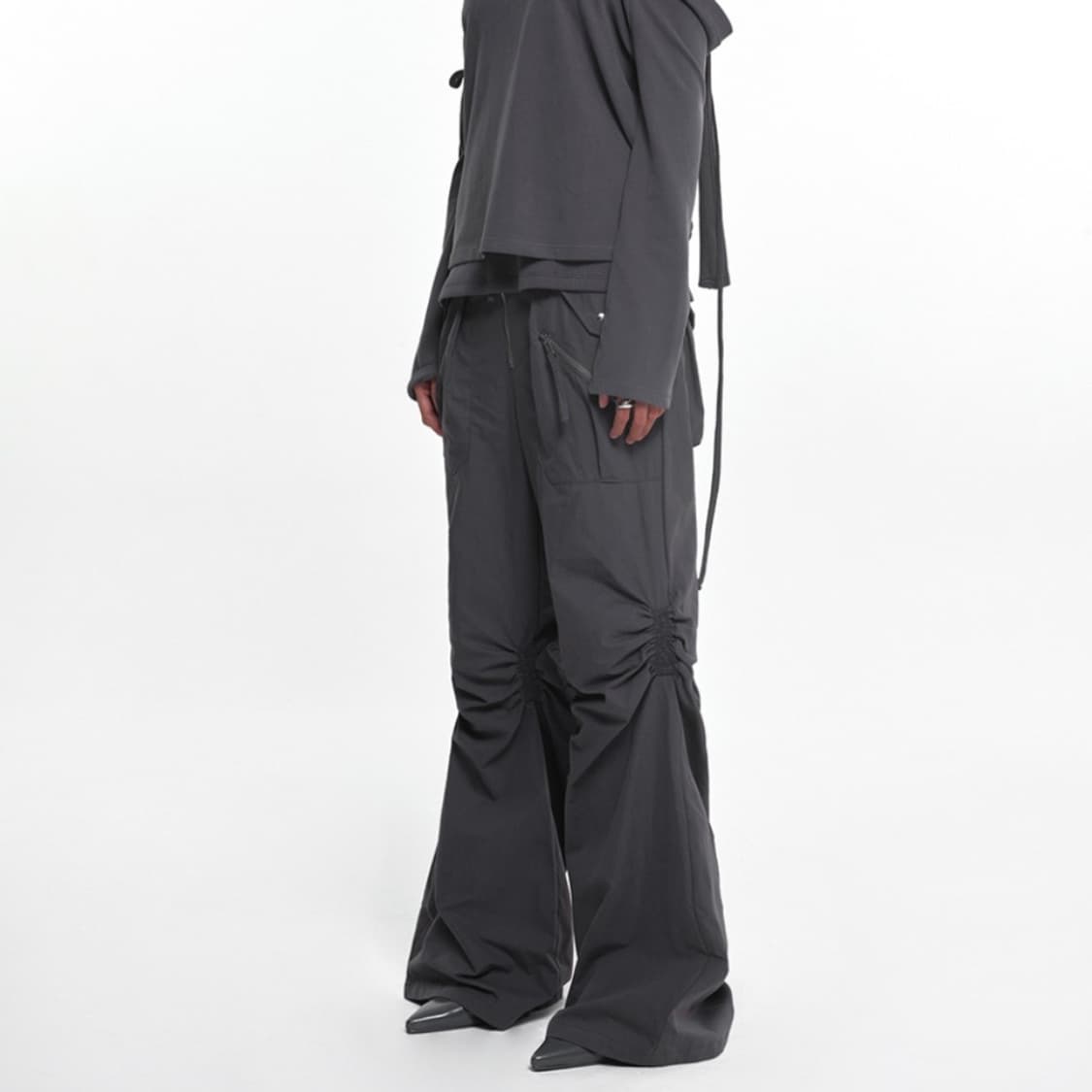 나체 EXPOSURE ZIP DETAIL PANTS 차콜 0사이즈 상품이미지3