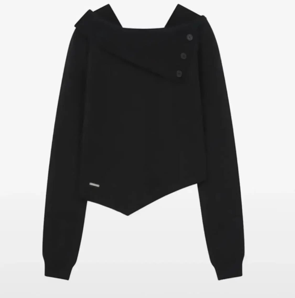 미세키서울 라인버튼니트 블랙 상품이미지1