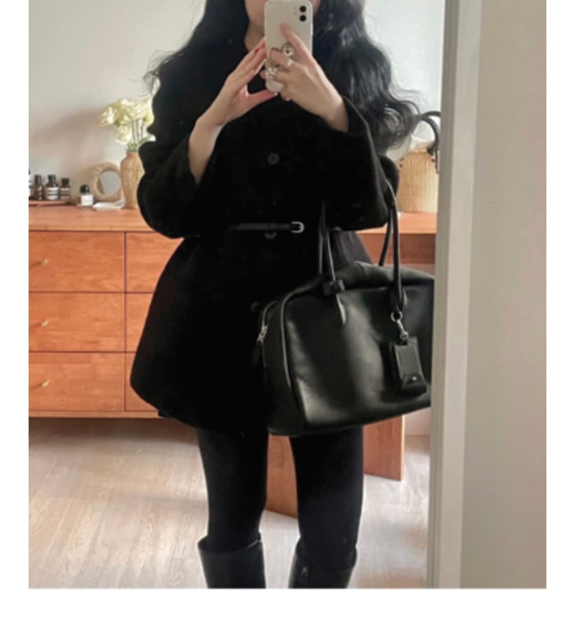 녹섭 알파카 블렌드 하프 자켓-자켓(size:M) 상품이미지1