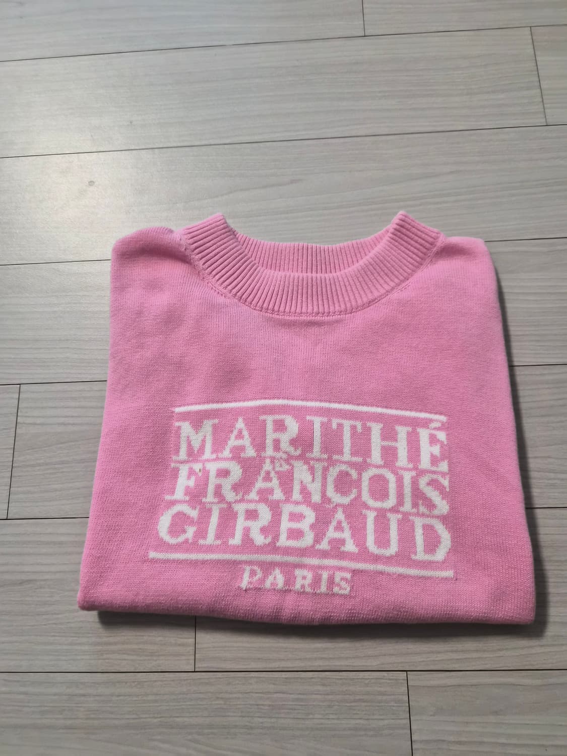 [정품] 마리떼 프랑소와 저버 클래식 로고 반팔 니트 (핑크/OS) 상품이미지2